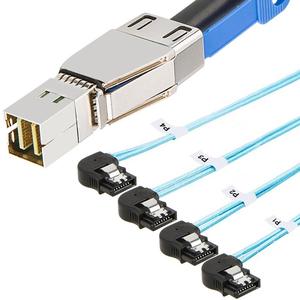 Câble adaptateur Mini SAS HD SFF-8644 vers 4 ports SATA 7 broches femelle pour <span class=keywords><strong>disque</strong></span> <span class=keywords><strong>dur</strong></span>, câble de serveur 2 Gbps - Product Image 6