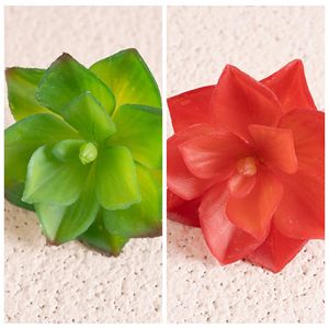 Plante succulente artificielle CallaFloral rouge et verte en PVC souple, branche unique, décoration pour la maison et les mariages - Product Image 3
