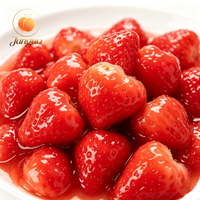 Suikerarme ingeblikte aardbeien in lichte siroop, hele vruchten, voor retailers, importeurs en private label groothandels.