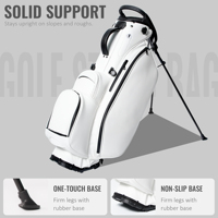 Sacs de golf ASL GOLF OEM en cuir PU et polyester, imperméables, avec logo personnalisé