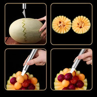 Multifunctionele Fruitbuitsnijmachine Roestvrijstalen Snijmesset Voor Fruit-En Groentesnijgereedschap