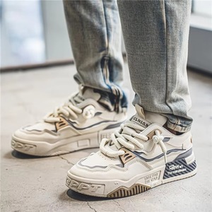 Zapatos de Hombre Verano 2024 Nuevo Estilo Versátiles con Suela Gruesa con Cordones Antideslizantes Reciclables Zapatillas Casuales Juveniles a la Moda - Product Image 5