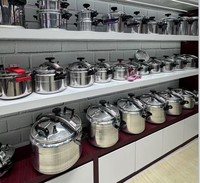 Casserole à pression en acier inoxydable multi-usages avec soupape de sécurité anti-explosion pour restaurant, cuisine à domicile, convient à tous les types de cuisinières