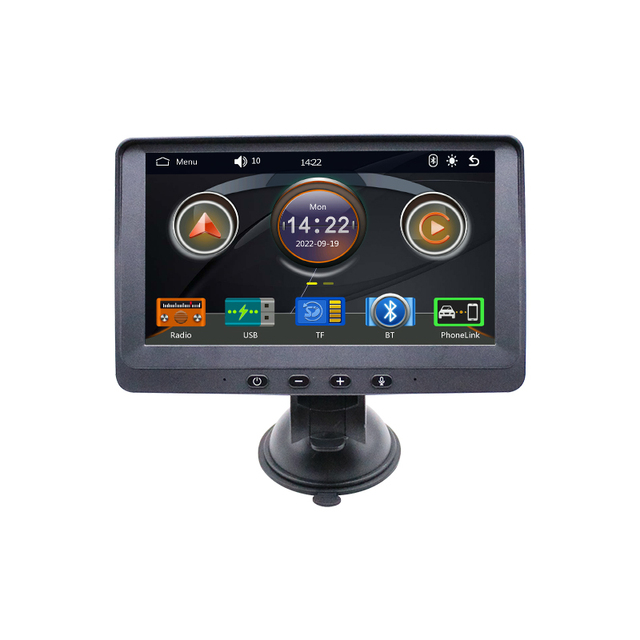 Portable Wireless Carplay & Android Auto Car Radio Auto Stereo 7 Inch Touch Screen GPS BT FM Smart Car Monitor PND