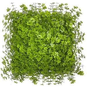 Linwoo 3D Anti-UV Plastic Wall Panel 50cm Boxwood Grass Hedge Green Wall Backdrop Indoor Outdoor Decoration Free Sample Leaves