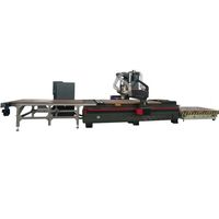 Línea de enrutador CNC para gabinetes de cocina de madera y muebles de panel con software de anidamiento-Línea de procesamiento de productos de madera