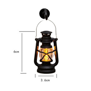Mini Lámpara LED Vintage Negra/Blanca con Forma <span class=keywords><strong>de</strong></span> Lámpara <span class=keywords><strong>de</strong></span> Queroseno, Luz <span class=keywords><strong>de</strong></span> Vela sin Llama, Decoración Interior y Exterior para Halloween y <span class=keywords><strong>Navidad</strong></span> - Product Image 6