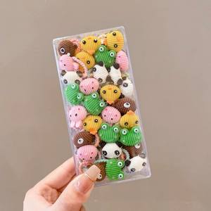 30 unids/caja bonita forma de cartón sin arrugas banda elástica para el cabello juego de lazos para el cabello con caja para niñas pequeñas - Product Image 5