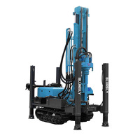 Foreuse rotative hydraulique diesel de 180 m de profondeur avec pompe et moteur pour le forage de puits et la création de trous d'eau