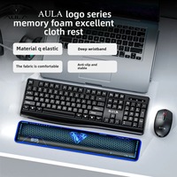Repose-poignets ergonomique carré en caoutchouc et mousse à mémoire de forme AULA pour clavier de jeu, modèle D11, confortable, pour ordinateur portable, tapis de souris, en stock