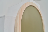 Tableau noir mural en bois encadré en forme d'arche, tableau magnétique Montessori pour les tout-petits