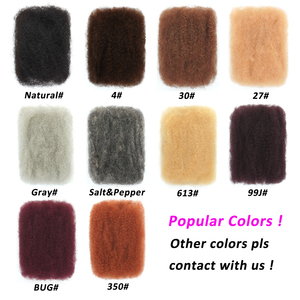 KAMA Factory Direct Micro Locs Trenzas de ganchillo Cabello humano brasileño a granel para mujeres negras con rizos rizados y estilo <span class=keywords><strong>afro</strong></span> al mejor precio - Product Image 2