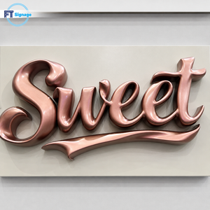 Letras Decorativas Metálicas 3D Sin Iluminación, de Latón o Aluminio, para Uso en Interiores, en Oficinas, Hoteles o Tiendas - Product Image 2