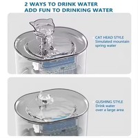 Fontaine à eau intelligente pour animaux de compagnie 2,2 L, réservoir transparent en PC, sortie d'eau, filtration multiple, débit silencieux, distributeur d'eau pour chats et animaux de compagnie