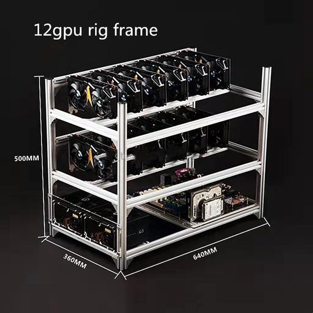 12GPU Open Frame Graphics Cards Desktop Case