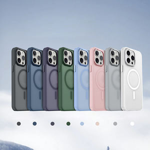 Étui <span class=keywords><strong>Mimi</strong></span> semi-transparent givré PC+TPU antichoc, design professionnel, pour téléphones mobiles 11/<span class=keywords><strong>12</strong></span>/13/14/15/16/Pro/Max - Product Image 2