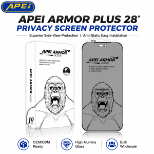 Protector de Pantalla de Privacidad APEI ARMOR PLUS de 28 Grados para iPhone 15/16/17/18 Pro Max Air, Antiestático, Dureza 9H, Película de Vidrio Templado - Product Image 2