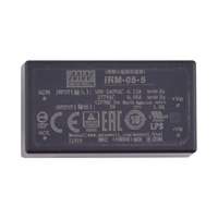 Module d'alimentation IRM-05-5 MEAN WELL, 5V 1A, 5W, conformité EMC efficace, conception compacte, pour la maison intelligente et l'électronique grand public