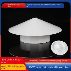 Tubo de tapa de lluvia integrado de PVC con técnica de fundición para ventilación de techo Tapa de chimenea de plástico Accesorios de ventilación de campana de escape Producto - Product Image 2