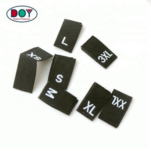 Trong Kho Không Logo Centerfold Màu Đen 100% Polyester Dệt Kích Thước Nhãn <span class=keywords><strong>Tag</strong></span> Cho Tops - Product Image 2