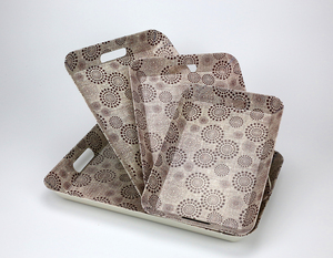 Custom Full Printing Dry Fruit <strong>Plastic</strong> <strong>Serving</strong> Tray With Handle - Product Image 4