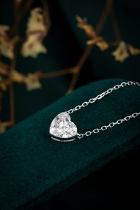 Collier en diamant blanc de laboratoire PT950, collier personnalisé haut de gamme, collier luxueux pour femmes, collier en diamant CVD à porter tous les jours - Product Image 2