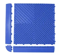 Revêtement de sol en vinyle PVC pour lavage de voitures en intérieur, design en grille, imperméable, antidérapant, multifonction, assemblable, garantie 5 ans