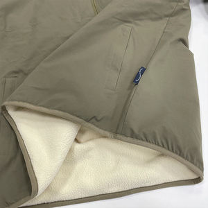 Vestes en molleton surdimensionnées à col montant et demi-zip, personnalisables, coupe-vent, chaudes, décontractées pour hommes, vente en gros - Product Image 4