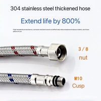 Robinet de cuisine tuyau tressé personnalisé en gros d'usine, tuyau de raccordement tressé de plomberie flexible en acier inoxydable