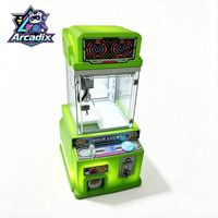 Machine à griffes pour mini-poupées en peluche, en plastique, avec paiement par pièces et prise UE, équipement de jeu d'arcade personnalisable tout-en-un