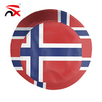 Casquette de pêcheur en polyester avec drapeau de la Norvège, impression numérique personnalisée, best-seller, casquette de pêcheur pour les fans de football norvégiens