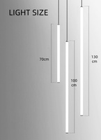 Luminaire suspendu linéaire en acrylique blanc moderne plafond suspendu pour îlot de cuisine lustres de salle à manger lampes suspendues
