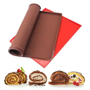 Silicone Cake Roll Baking Mat Non-Stick Large Dough Fondant Rolling Mat Baking Mat Pad Liners Baking Pastry Tools