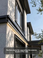 Corniche murale extérieure en alliage d'aluminium pour villas et maisons individuelles ; Vente directe usine, options sur mesure, variété de couleurs, modèle 6063