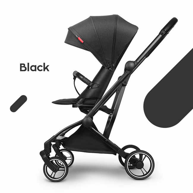 Anti Shake Foldable Baby Carriage Skin Friendly Material Baby Carriage Easy  One Hand Rotatable Seat Baby Stroller