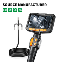 Boroscopio industrial de 3.9 mm con pantalla de 4.3 pulgadas, cámara HD con giro de 180°, boroscopio ultrafino a prueba de agua para inspección de inyectores de combustible