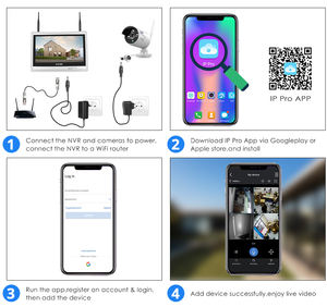 Cámara IP <span class=keywords><strong>Wifi</strong></span> <span class=keywords><strong>de</strong></span> 3MP con Pantalla <span class=keywords><strong>de</strong></span> 12 Pulgadas, Sistema <span class=keywords><strong>de</strong></span> Cámara CCTV NVR, <span class=keywords><strong>Kit</strong></span> <span class=keywords><strong>de</strong></span> <span class=keywords><strong>Videovigilancia</strong></span> con Detección Móvil para Exteriores - Product Image 6