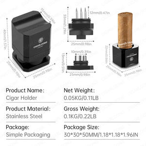 CIGARLOONG Accessorio per Sigari 4 in 1 Multifunzionale in Acciaio Inox, Portasigari, Ago per Sigari, Compatto e Portatile - Product Image 6