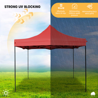 Carpa Publicitaria 3x3 con Logotipo Impreso, Carpa Plegable para Exteriores, Impermeable y Resistente, de Cuatro Esquinas, Interior/Exterior, de Poliéster