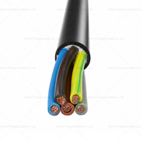Kabel Tembaga Fleksibel H05VV-F RVV 5 Inti 5x4mm² 300/500V IEC 60227 Berselaput PVC untuk Mesin Cetak Injeksi Bersertifikasi CCC