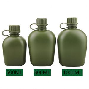 Muestra gratuita: Botella de agua táctica de plástico PE para exteriores, duradera y ligera, con asa, 3 piezas. - Product Image 6
