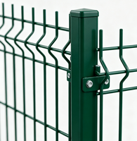 Valla de malla soldada 3D galvanizada antirrobo con postes de 6 pies y modelado 3D para protección de almacenes y fábricas