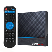 Boîtier TV T95 Max plus, android 9.0, S905X3, 4 go/64 go, 10 pcs, décodeur connecté 4k/hd 1080p, avec wifi 2.4/5G