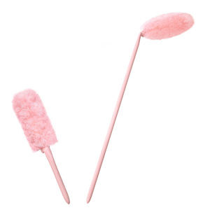 Cute Pink Feather Duster Pro-Tête en microfibre électrostatique pour le balayage/toiles d'araignées | Nettoyage domestique multi-surfaces - Product Image 1