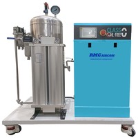 Compresseur d'air à piston sans huile à entraînement direct PM VSD portable 2,2 kW 3 CV 8-12 bars avec moteur et filtre à air haute précision