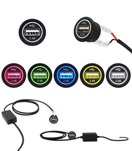 DAMAVO Installation rapide Double chargeur USB pour moto et voiture 30W PD & 18W QC Chargeur sans fil 12-24V Technologie QC3.0 - Product Image 4