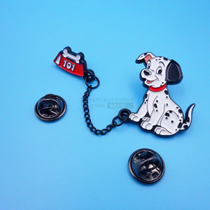 Broche en métal motif dessin animé Dalmatien, pendentif chaîne en alliage de zinc, design animal, bijou unisexe, cadeau - Product Image 2