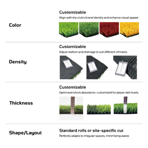 Tapis de football en herbe synthétique pour commandes en gros, fabriqué par le fabricant, avec fil haute résilience, pour un maintien stable du ballon, idéal pour les centres d'entraînement de futsal et autres terrains. - Product Image 5