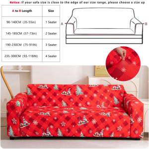 Housse de canapé OEM, housse de canapé imprimée universelle extensible, housse de canapé, housse de canapé, protection de meubles de Noël - Product Image 2