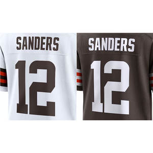 2025 nuevas camisetas de fútbol americano baratas con costuras superiores Cleveland #12 Shedeur Sanders - Product Image 1